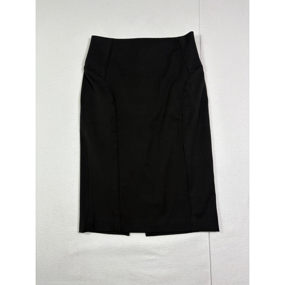 Express Womens Black Pencil Skirt Size 2 Solid Business Professional Lined Work